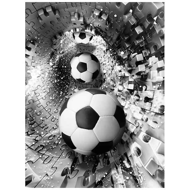 Fototapeta Tunely míčů a Puzzle vinylová dynamika 184x254 lepidlo