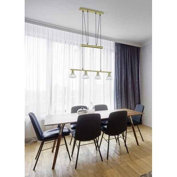 LED závěsné osvětlení Trio Levisto mosaz 371010408