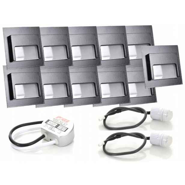 Sada Halogenové schodišťové Led lampy 11x senzory