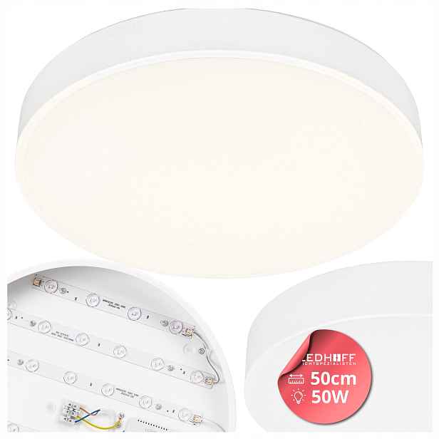 Stropní Svítidlo Stropní Bílý kulatý Velká Led lampa 50CM panel do pokoje SILNÝ1
