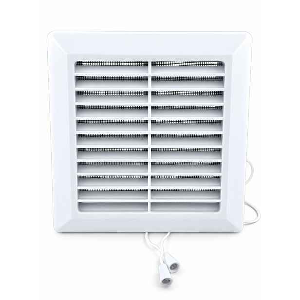 Ventilační mřížka Przybysz s žaluzií čtvercová 17,3 x 17,3 cm Bílá Pvc