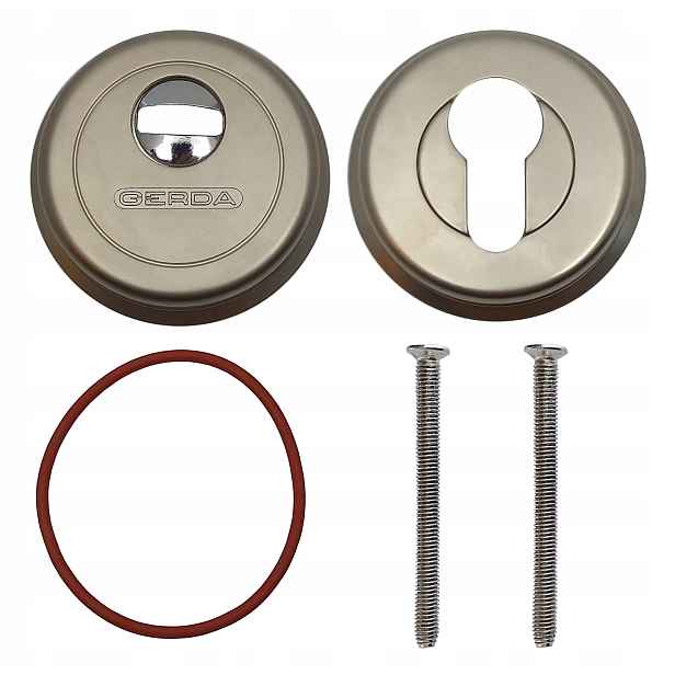 Gerda – Štítek Proti Vloupání Pro Vložku Z Niklu, Satén