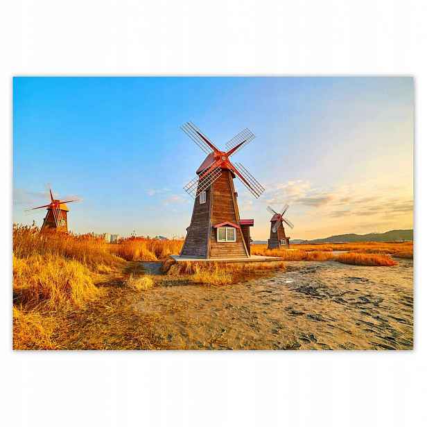Fototapety 152x104 Dřevěný větrný mlýn