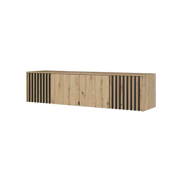 Piaski Nástavec na skříň Nelly 206 cm dub artisan/černý