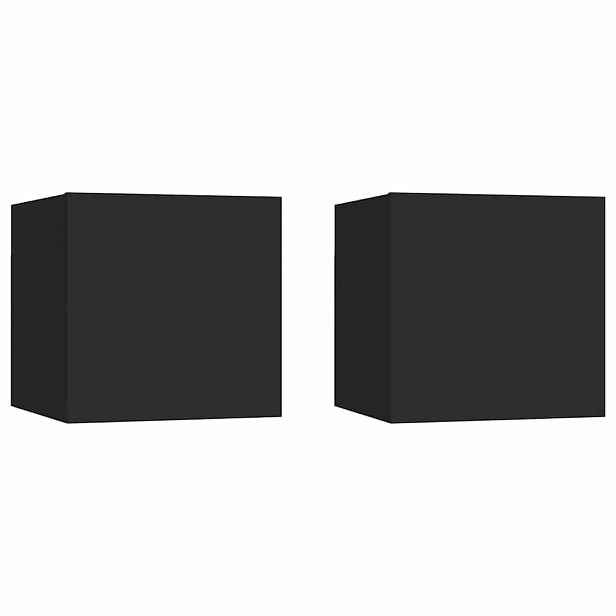 vidaXL Noční stolky 2 ks černé 30,5 x 30 x 30 cm kompozitní dřevo