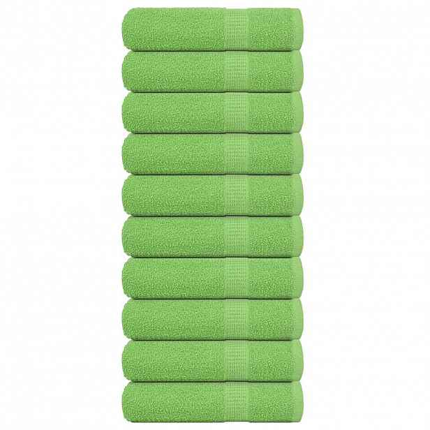 vidaXL Ručníky FROGN 10 ks jablečně zelené 100x150 cm 360 g/m²