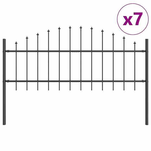 vidaXL Zahradní plot WOERDEN 7 ks 170 x 115 cm Práškově lakovaná ocel