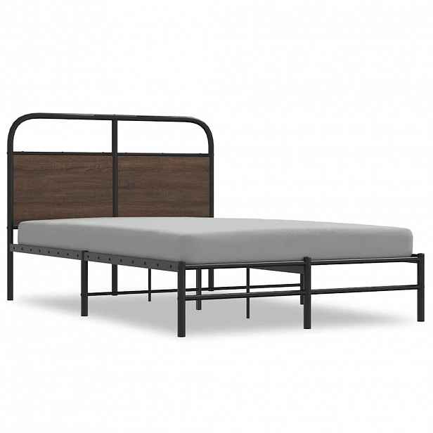 vidaXL Rám postele bez matrace 120x190 cm hnědý dub kompozitní dřevo