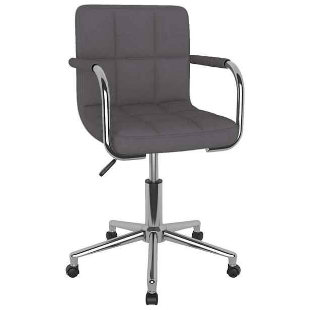 vidaXL Otočná jídelní židle taupe textil