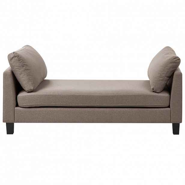 Beliani ČALOUNĚNÉ LEHÁTKO CHAISE LONGUE Látka Taupe Archiane