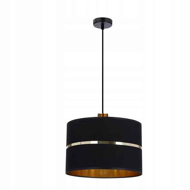 Černo-zlatá závěsná lampa E27 Assam Candellux