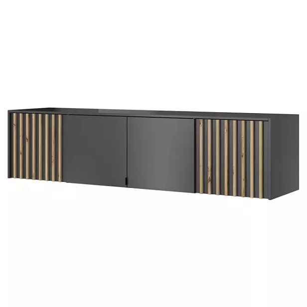 Piaski Nástavec na skříň Nelly 206 cm grafit/dub artisan