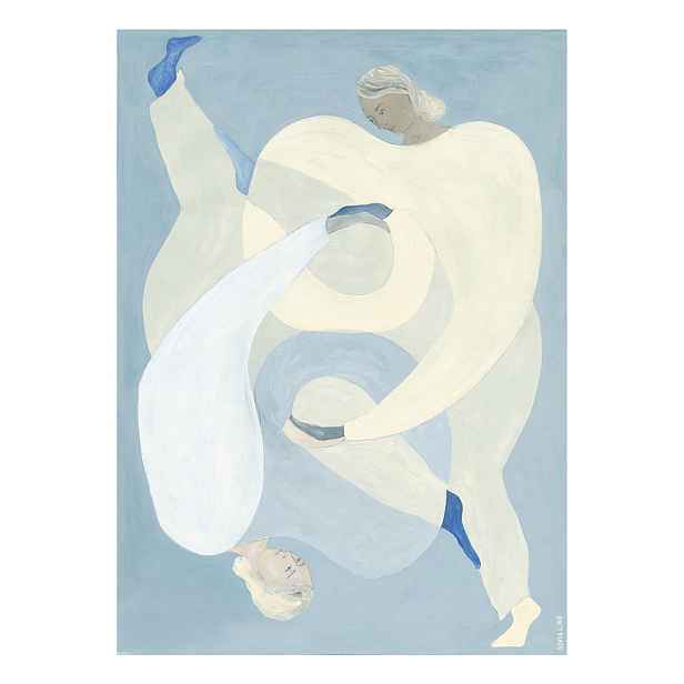 Plakát 50x70 cm Hold You - Blue – Sofia Lind – The Poster Club