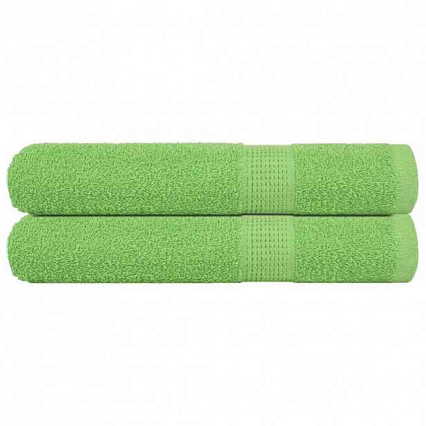 vidaXL Saunové osušky FROGN 2 ks jablečně zelené 80x200 cm 360 g/m²