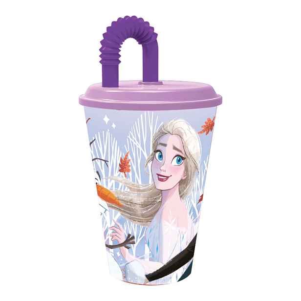 STOR Plastový kelímek s brčkem Ledové království 430ml