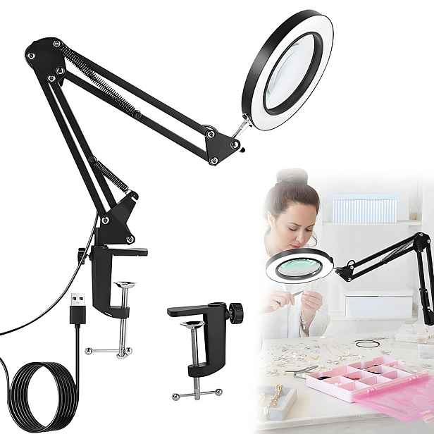 Led lampa Kosmetická lupa Sklo Zvětšovací Kreslící stolní lampa