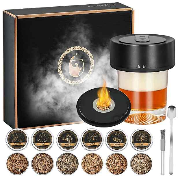 Sada na uzení Whisky smoker Dárek pro muže Chlapec 9v1 velký