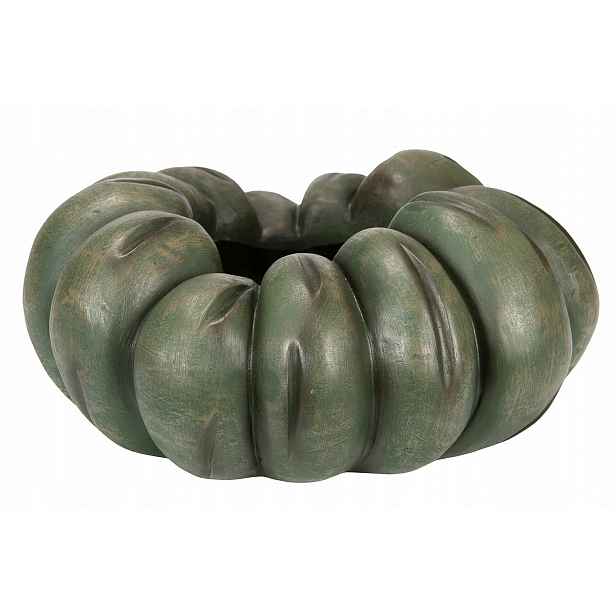 Svícen Ve Tvaru Dýně zelený, průměr 25 cm