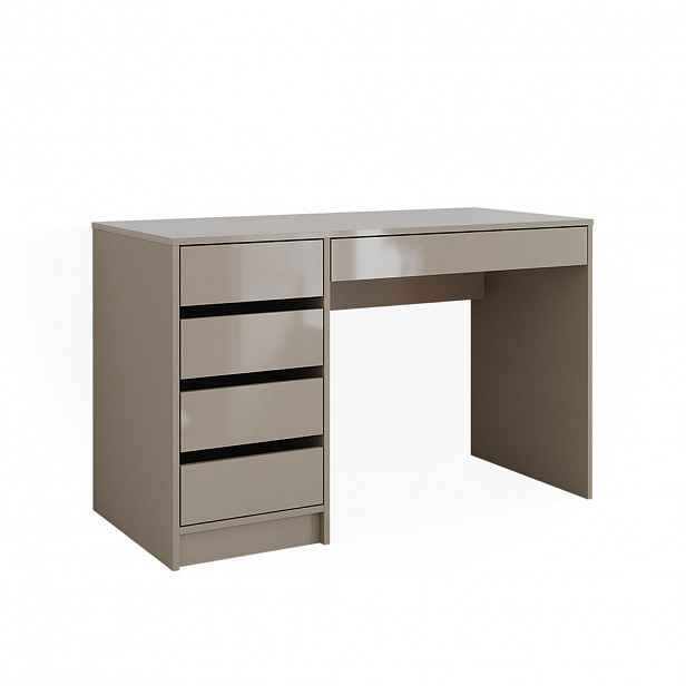 Vicco STŮL Sherry Béžový vysoký lesk 55 x 120 cm se zásuvkami