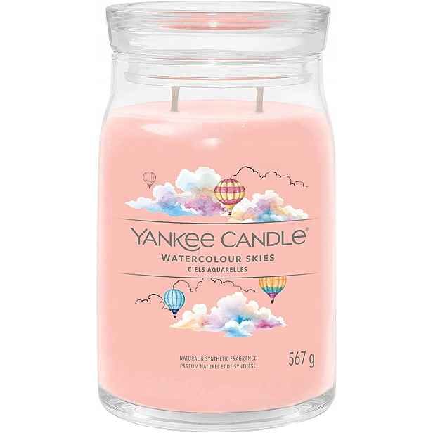 Yankee Candle vonná svíčka Signature ve skle velká Watercolour Skies 567g