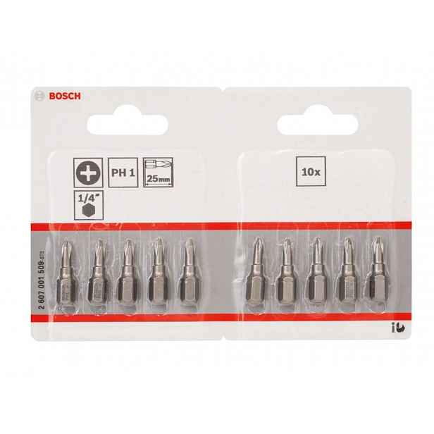 Bosch - Sada bitů PH1, délka 25 mm, 10 ks 2607001509