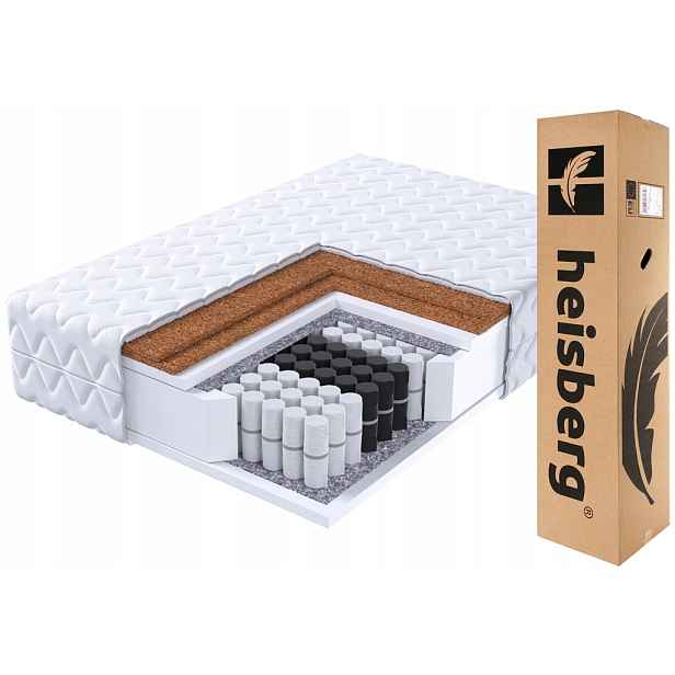 Matrace 80x200 Best kapesní 24 cm Tvrdá 2X Kokos H3/H5 Heisberg