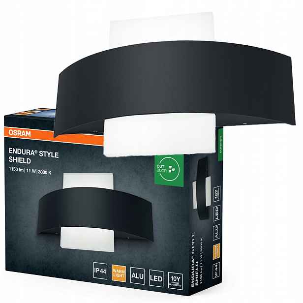 Zahradní nástěnné svítidlo Led venkovní fasádní lampa 10.5W 410lm 3000K IP44