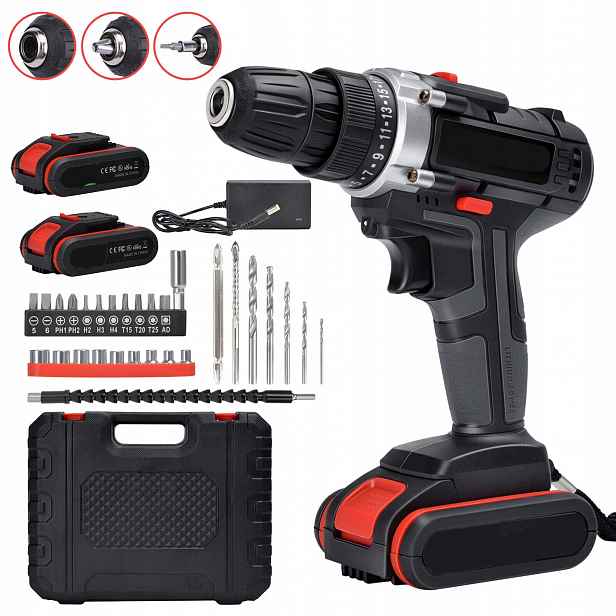 3-in-1 Akumulátorový klíč Vrtačka 48V 2xAKU