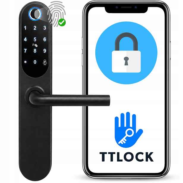 Elektronický Zámek Dveřní Klika Na Kód Šifra Otisk Prstu Ttlock Rfid