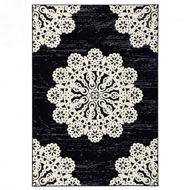 Černý koberec Hanse Home Gloria Lace, 160 x 230 cm