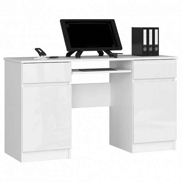 RAUMHIRSCH FURNITURE PSACÍ STŮL Bílý, Bílý lesk 77/135/50