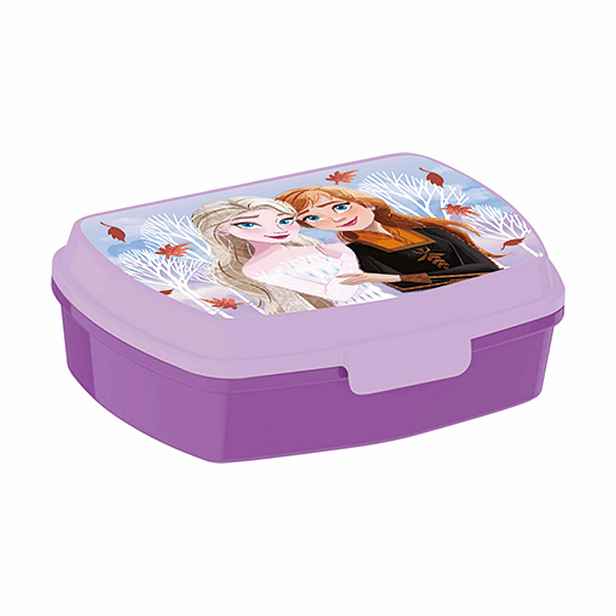 STOR Plastový svačinový box 17,5x14x5,5cm Ledové království