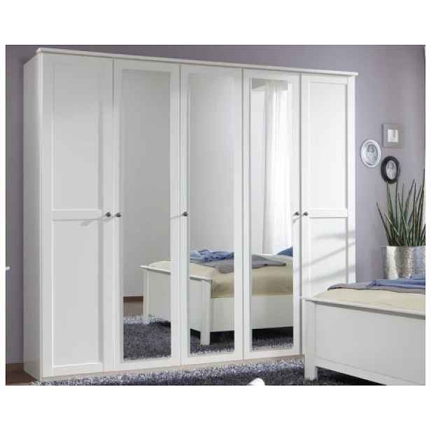 Šatní skříň Chalet, 225 cm, bílá