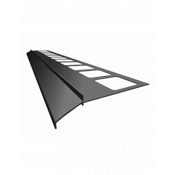 Balkonový okapový profil Renoplast K100 Jednoduchý Grafit Ral 7024 200 cm