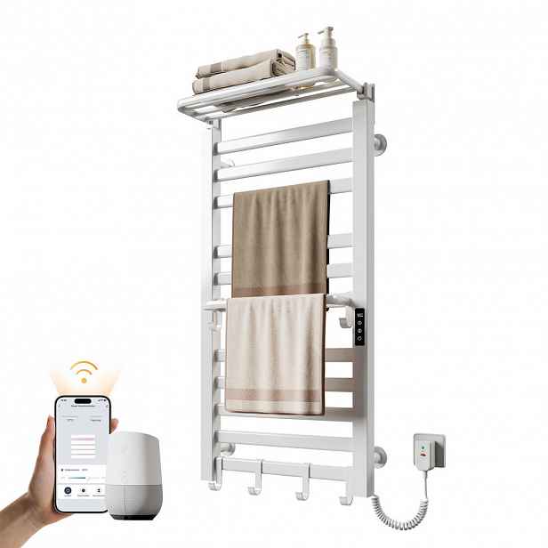 EMKE RADIÁTOR Elektrický radiátor s WiFi a dálkovým ovládáním, bílý, 100/50 cm