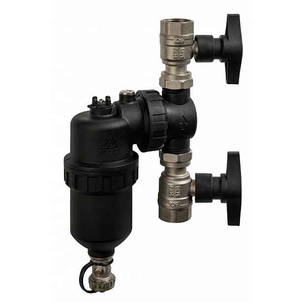 Magnetický separátor 1" s ventily a filtrem – ochrana instalace