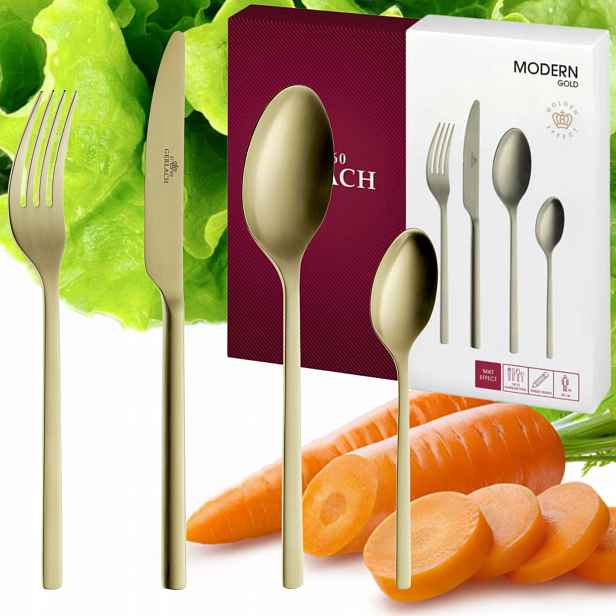 Sada 24 Příborů Lesk 6 Osob Sada Příborů Krabička Gerlach Modern Gold