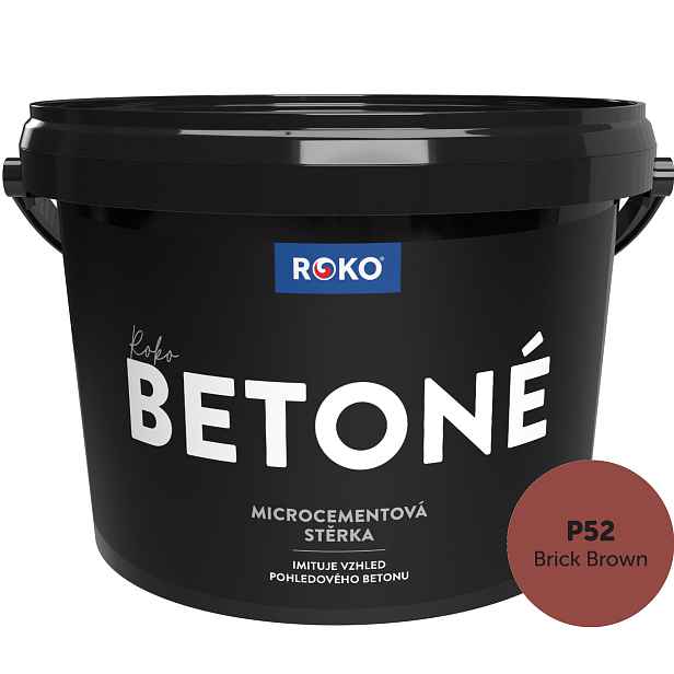 Stěrka dekorativní Roko Betoné P52 Brick Brown 7 kg