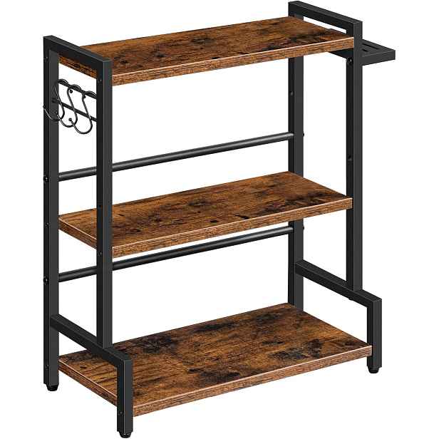 Stolní kuchyňský regál Vasagle Noby 43 cm hnědý/černý