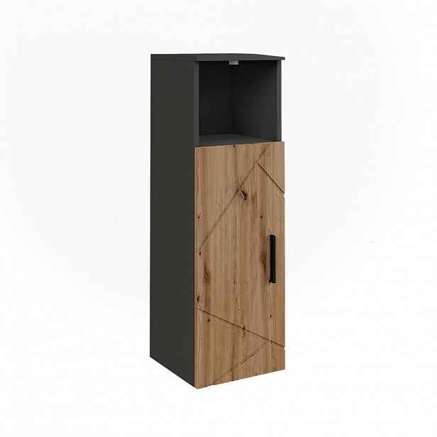 Vicco MIDI SKŘÍŇKA Irma, Antracit/Zlatý mocný dub, 30 x 93 cm s 1 dveřmi