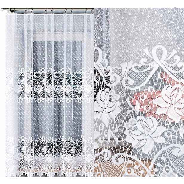 Záclona 400x170 cm rovná (hotová) s lemováním