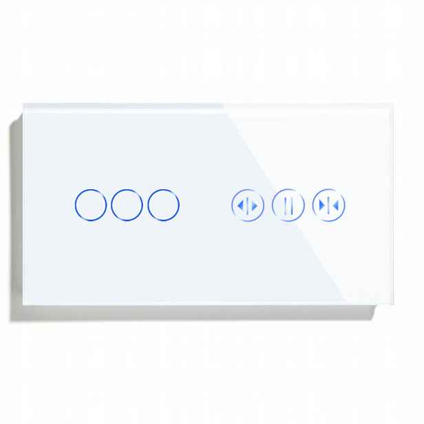 Dotykový Vypínač 3K Wifi Ovladač Rolet Pro Tuya Smart Skleněný
