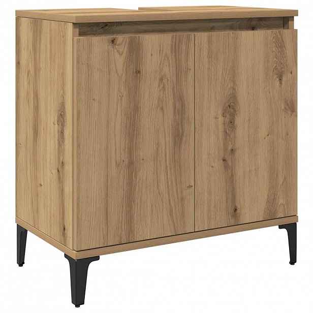 vidaXL Skříňka pod umyvadlo dub artisan 58x33x60 cm kompozitní dřevo