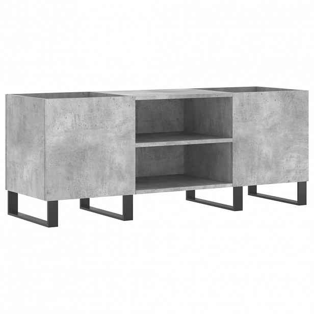 vidaXL Skříňka na LP desky betonově šedá 121x38x48 cm kompozitní dřevo