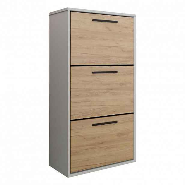 Kier Furniture BOTNÍK ASPER Bílá & Dub Craft