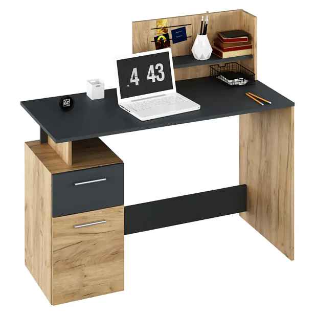 Tempo Kondela PC stůl PLATON NEW - dub artisan/grafit