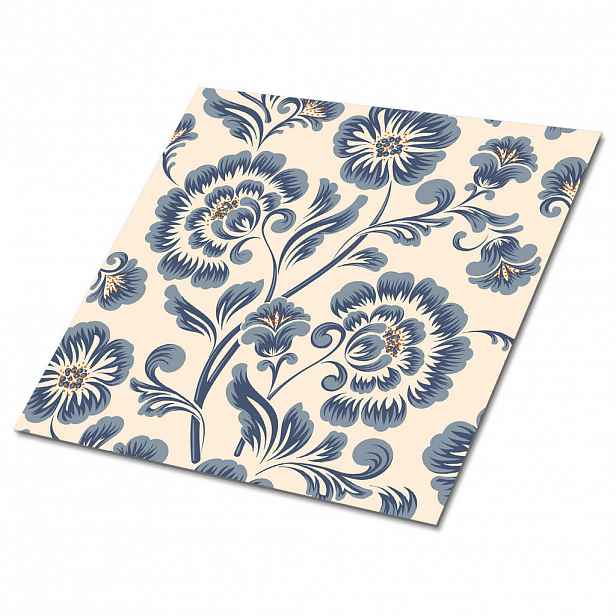 TULUP SAMOLEPICÍ OBKLADY NA STĚNU 9 ks 30x30 cm Klasický květinový vzor