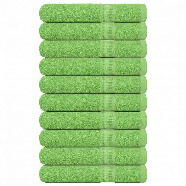 vidaXL Ručníky FROGN 10 ks jablečně zelené 100x200 cm 360 g/m²