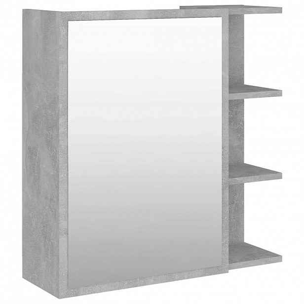 vidaXL Zrcadlová skříňka betonově šedá 62,5x20,5x64cm kompozitní dřevo
