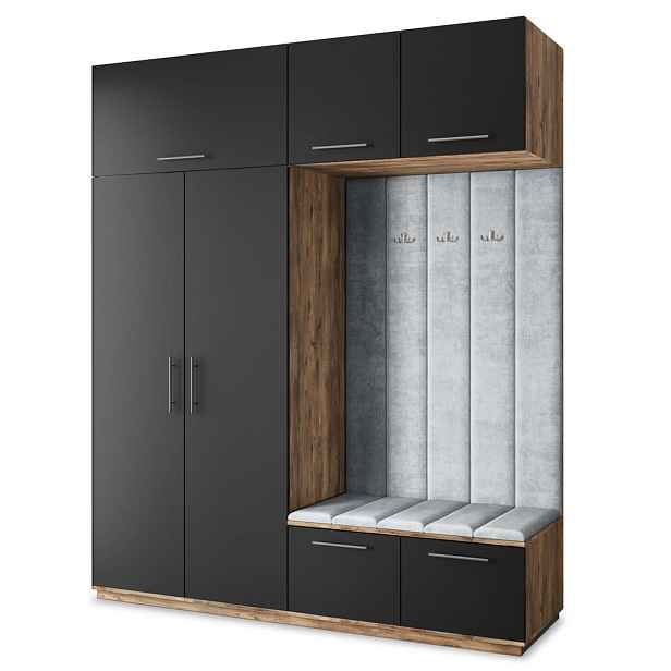 MASSENO MODERNÍ PŘEDSÍŇOVÁ SKŘÍŇ REMA, 200/240/60 cm, dekor dub